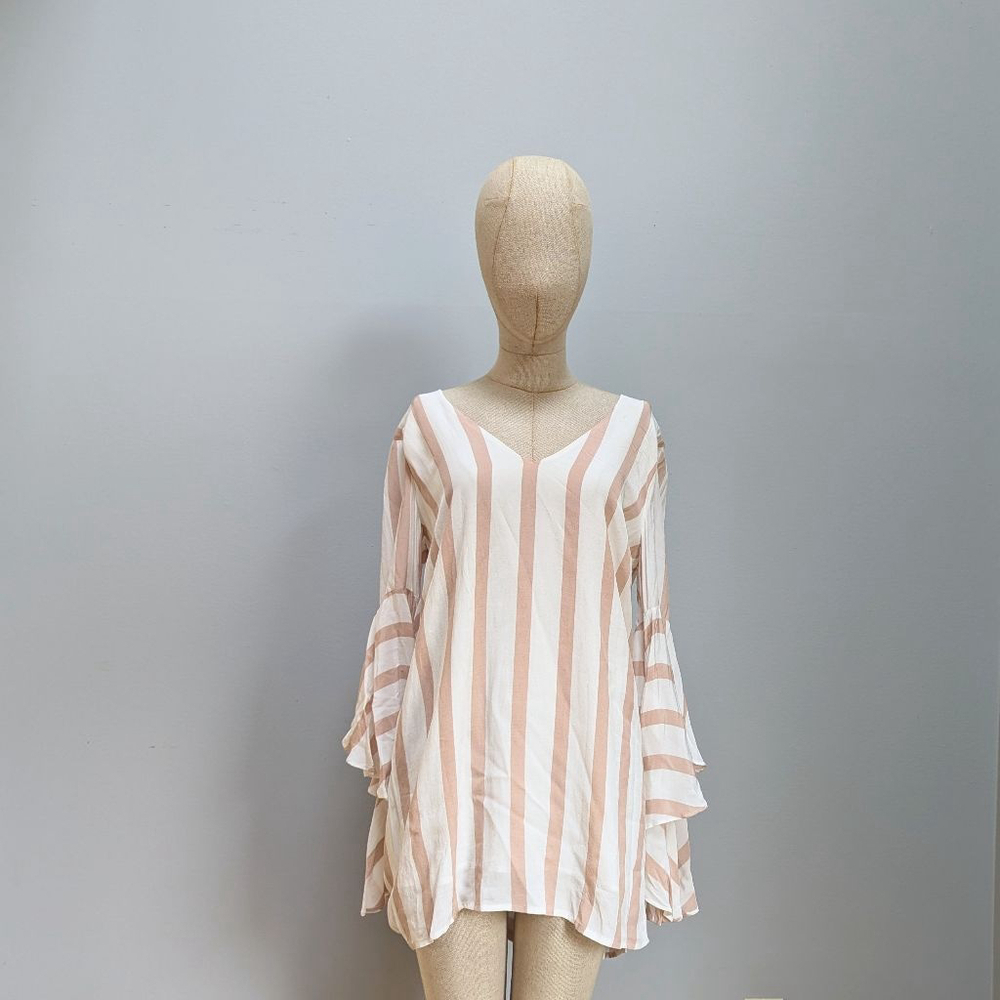 House of Harlow 1960 x Revolve Tallulah White Pink Striped Dress - Small